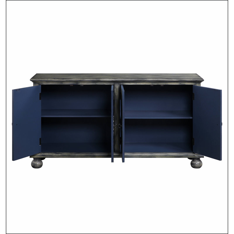 Pavan Rustic Gray Finish Console Cabinet