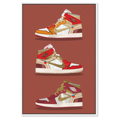 Sneaker Lineup Red Canvas Sneakerhead Posters by
