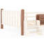 Beige Queen Size Floor Bed With Storage Bookcases, Pine Wood, Guardrails And Easy Assembly For ' Arrangement