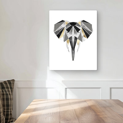Geometric Elephant - African Metal Print for Home Decor