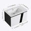 Meuble-lavabo mural flottant 32 po avec lavabo simple et porte d'armoire à fermeture en douceur 32 po