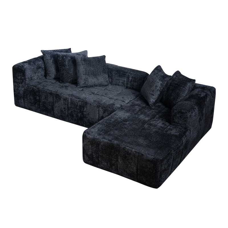 Canapé modulaire 107,9 po avec méridienne en L 107,9 po, Face à la droite