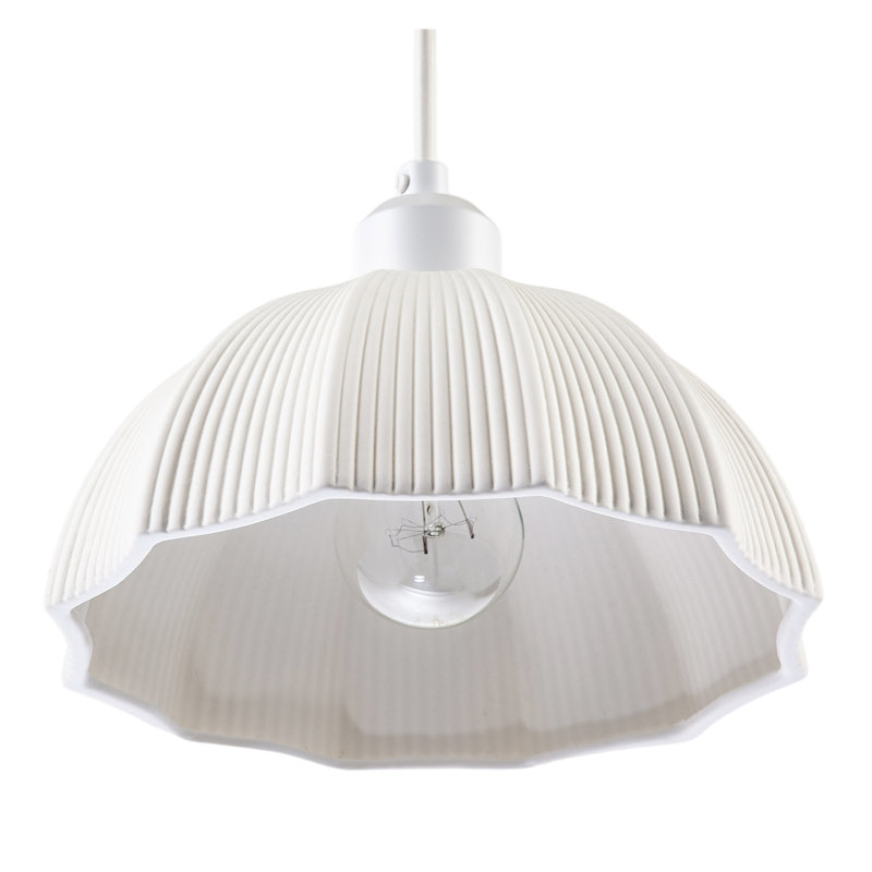 11 cm H Round Pendant Shade ( No Direct Attachment Method ) in White