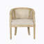 Chaise d'appoint en bois d'hévéa beige naturel-87105006