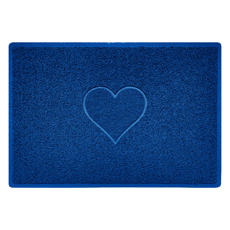 Non-Slip No Pattern Doormat, Blue, 60cm W x 90cm L