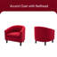 Fauteuil demi-tonneau capitonné-89221780