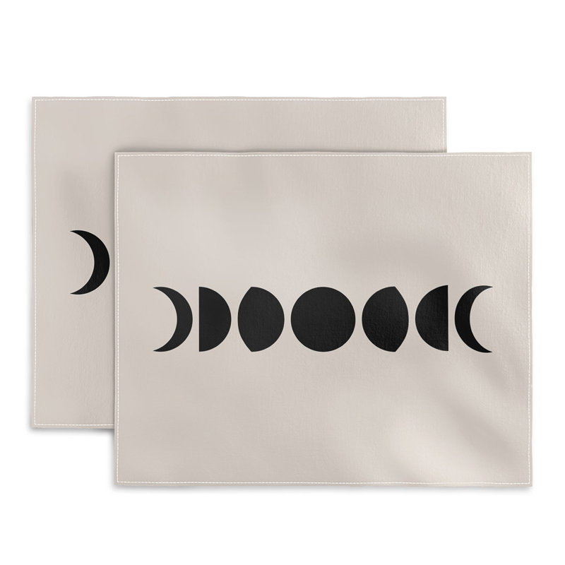 Ensemble de napperons en coton Minimal