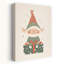 Happy Christmas Gnome Whimsical Abstract Contemporary Winter Landscape Wall Art Print by Mathieu - Wrapped Canvas Print-867781794