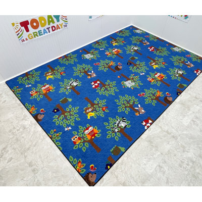 Kids Carpet Woodland Wonders Children Nylon Area Rug, Multicolored, Forest Rug for Kids Room Nursery Decor | School Rugs for Children | Carpet for Kid