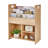 Melgarejo Toy Storage Bookcase, Kids Bookshelf and Toy Organizer, Natural Wood 3-Tier Children’s Bookcase with Storage Cubbies, Kids Storage Display Shelf for Playroom, Nursery, Bedroom-850001160