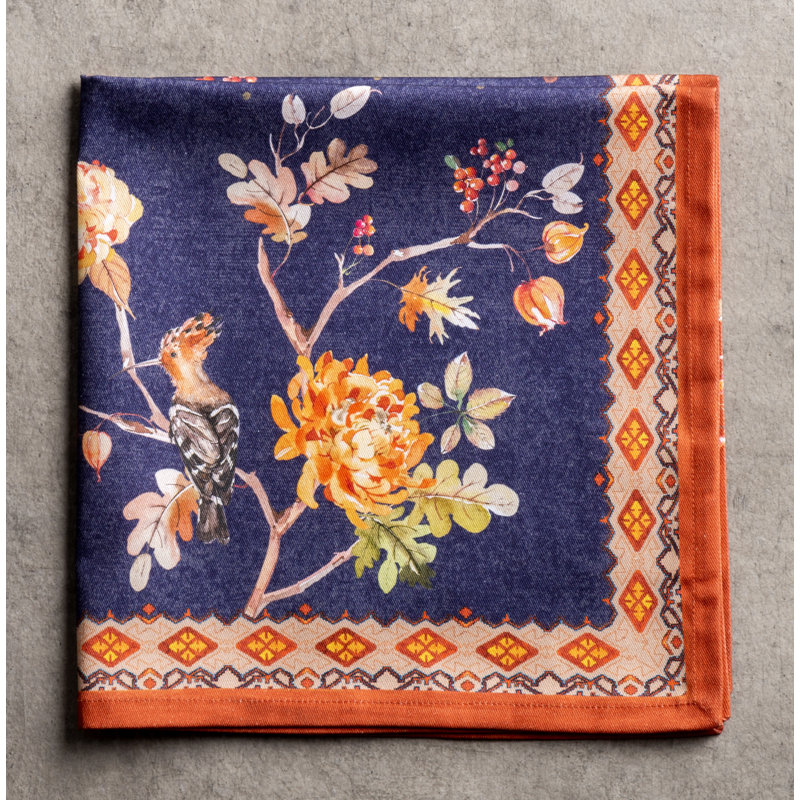 Ensemble de serviettes en coton 4 pièces kelim, Marine