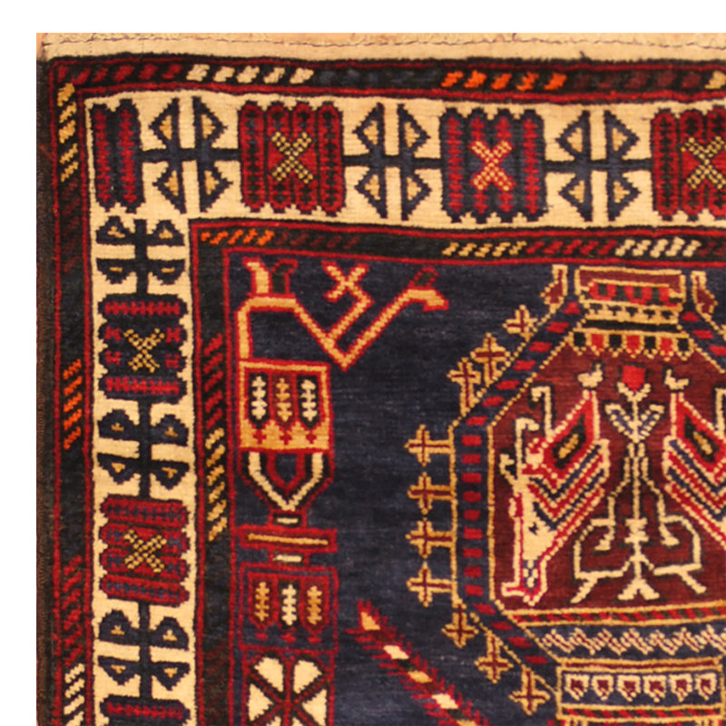Tapis bleu marine / ivoire Dakira