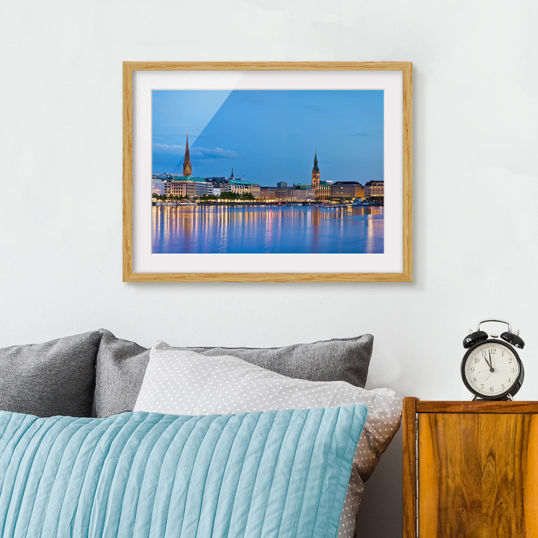 Gerahmter Fotodruck Hamburg Skyline