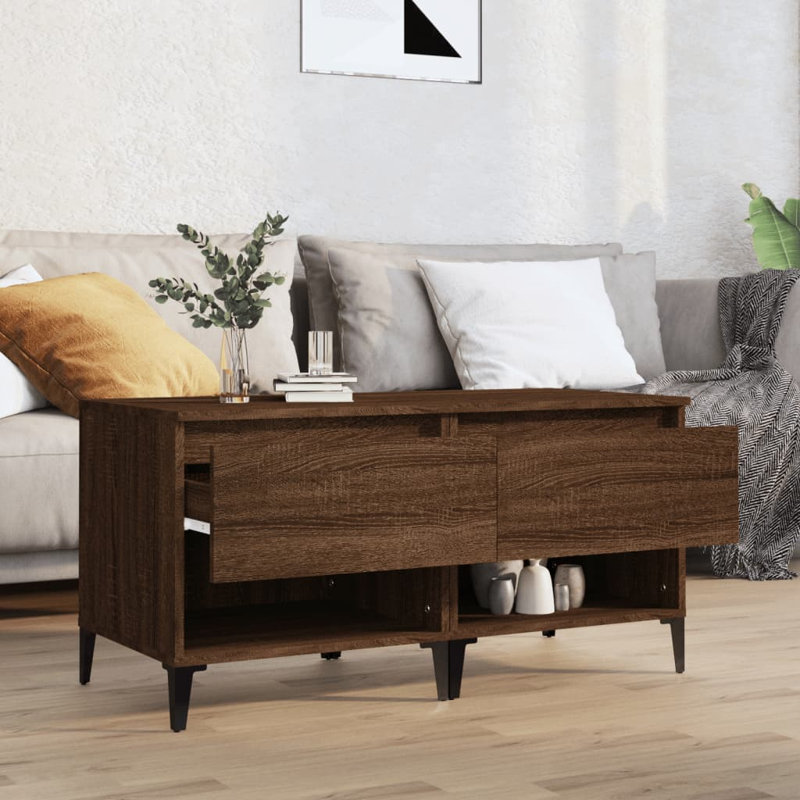 Leegan Side Table Set, Brown Oak