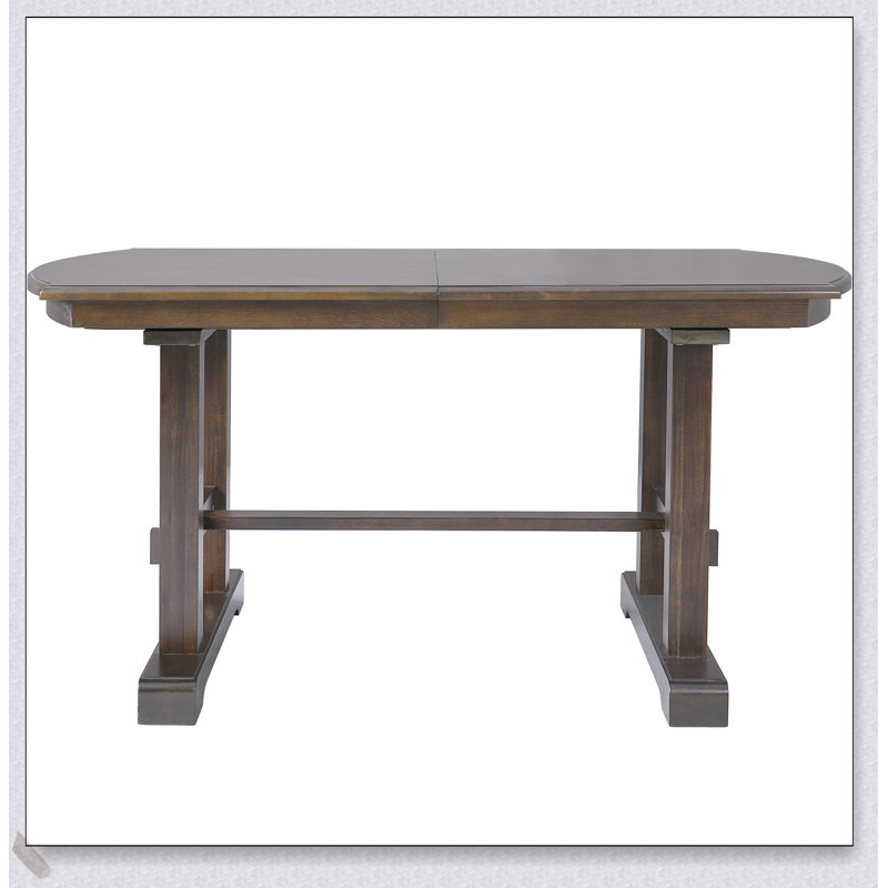 Ensemble de table de salle à manger extensible en bois 6 pièces avec rallonge amovible, chaises rembourrées et banc pour une assise confortable