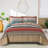 3-piece Boho Quilt Set Reversible Microfiber Bedspread All Season-122256998-122256988