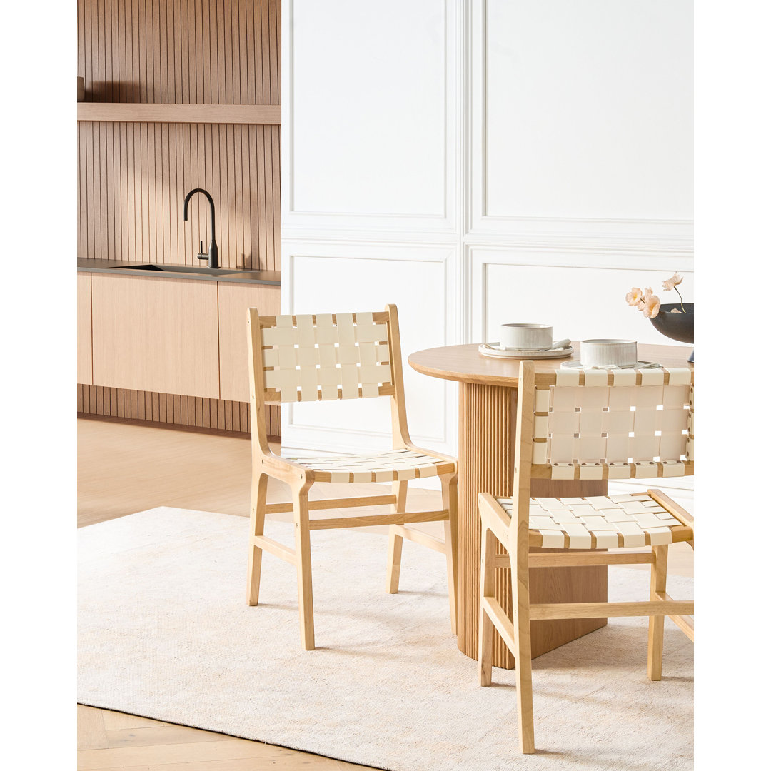 45cm H Polyester Upholstered Side Chair in Brown