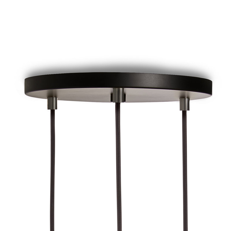 Graphite Triple Globe LED Pendant Light for Indoor/Outdoor