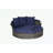 Outdoor Patio Round Daybed with Retractable Canopy and Storable Table-1569812727