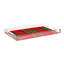 Plateau décoratif rectangulaire en acrylique à motif tartan de Noël-135965904