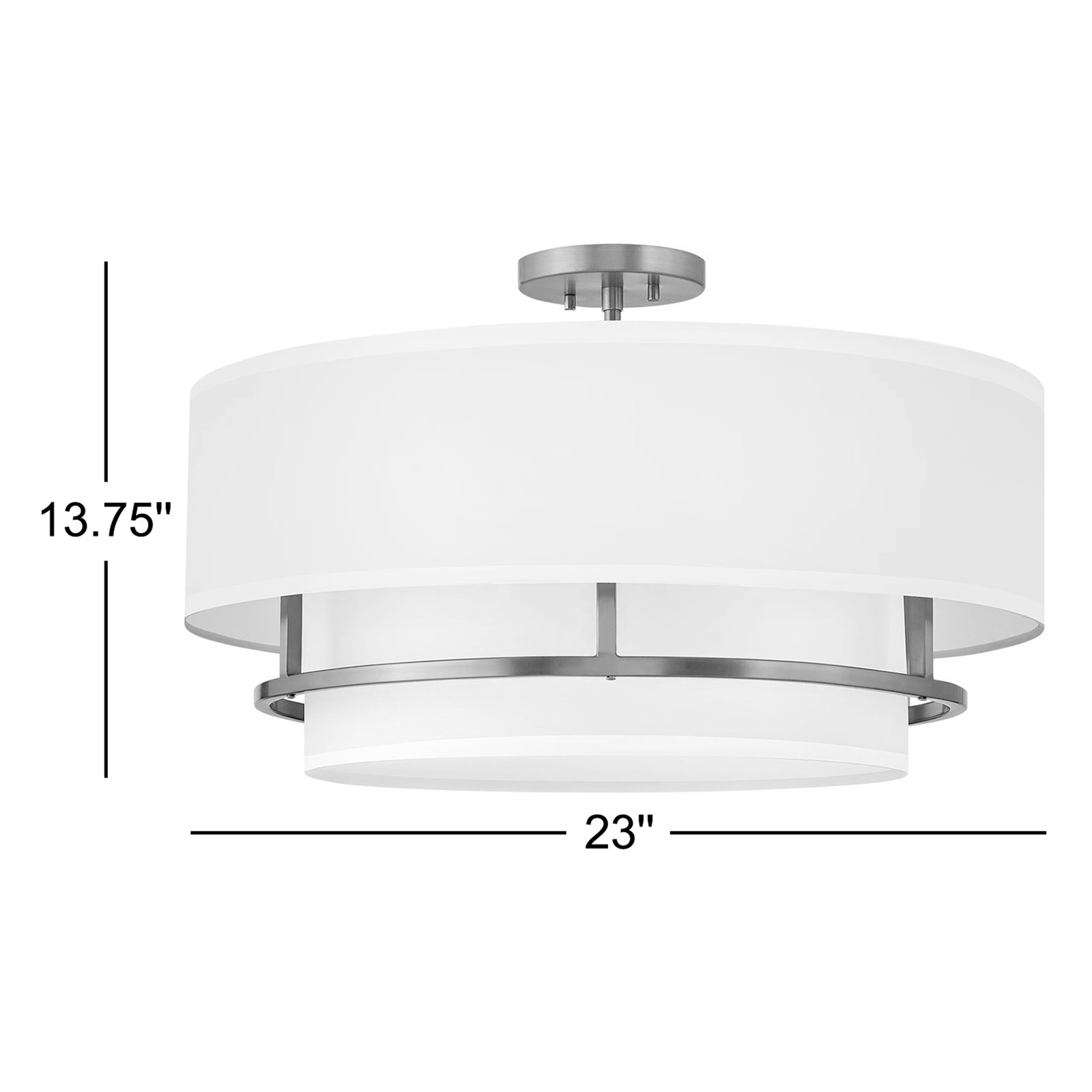 Graham 4-Light Semi Flush Mount, Lacquered Brass