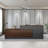 L-Shaped Reception Desk with Lockable Drawers, Computer Desk, and Storage Shelves/Front Desk-1932690582-1932690580
