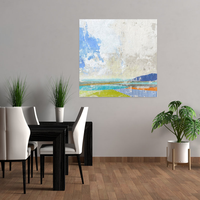 Capri, paysage abstrait contemporain, art naturel, H 36 po x l 36 po
