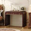 Meuble-lavabo classique en bois avec miroir rabattable, coiffeuse 3 en 1 avec 2 tiroirs et espace de rangement pour la chambre à coucher, espresso-739258590