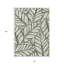 Tapis extérieur lavable floral vert olive et beige 10 pi x 14 pi