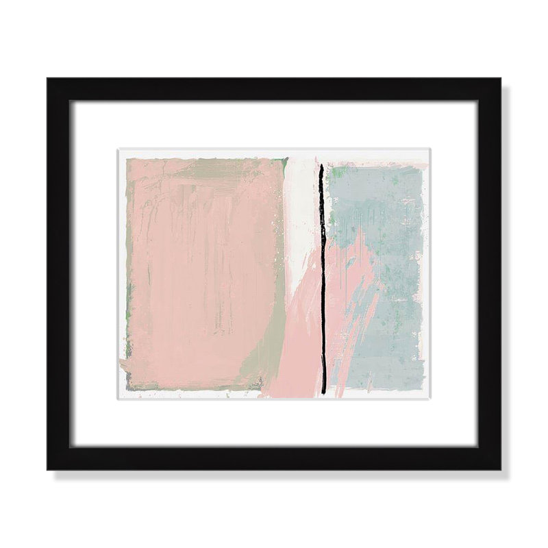 Estampe « Pastel Opulance » de Casa Fine Arts, Blanc, Cadre noir encadré, H 13 po x l 15 po x P 1,25 po