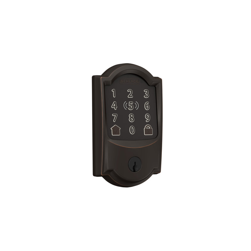 Encode Plus Smart Wifi Deadbolt With Camelot Trim, Bronze