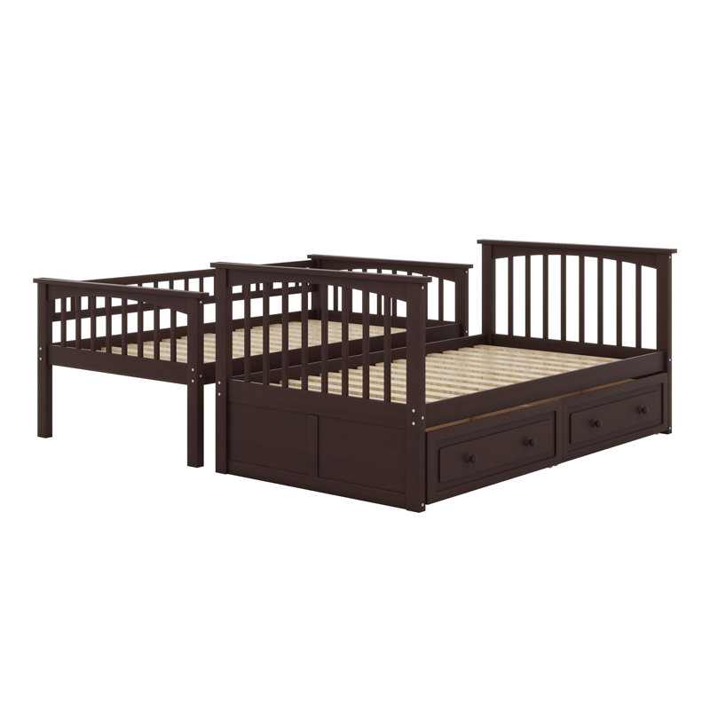 Bunk Bed With Drawers, Convertible Beds, Espresso