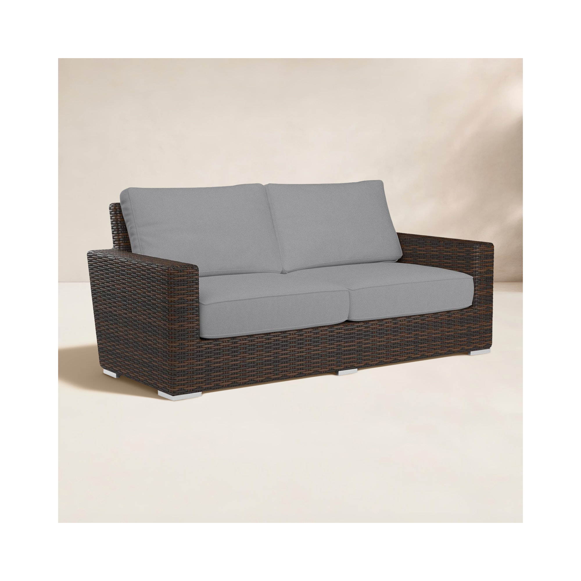 Naomie Loveseat with Sunbrella® Cushions, Canvas Granite Sunbrella® Canvas