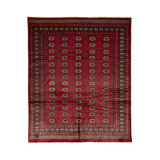 Mori Wool Oriental Area Rug in Red