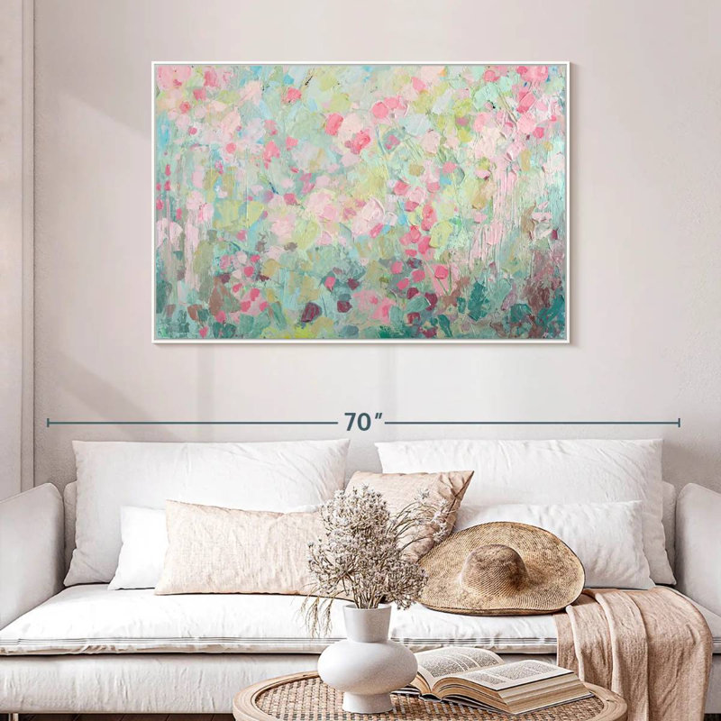 Dancing Sakura Tree, 46" X 31", Floating Frame White