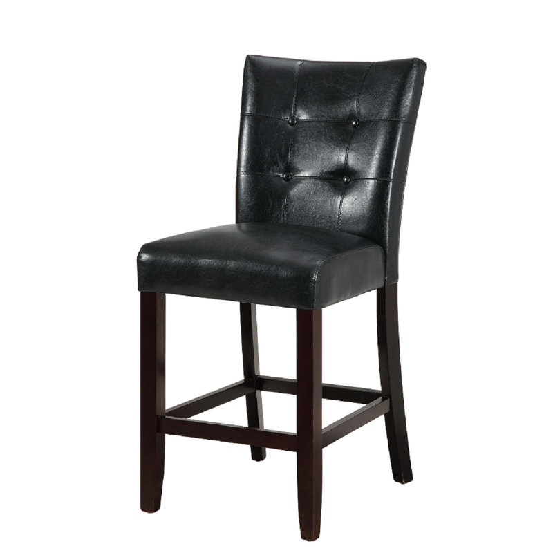 Upholstered Counter Stool, Black