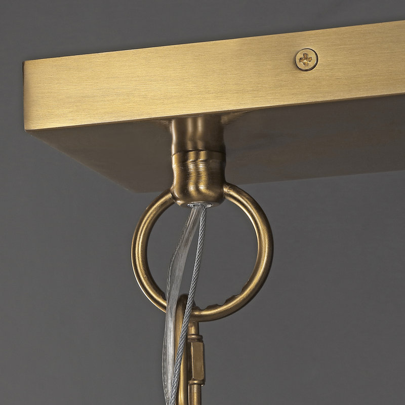 Lustre rectangulaire à 6 lumières Duley
