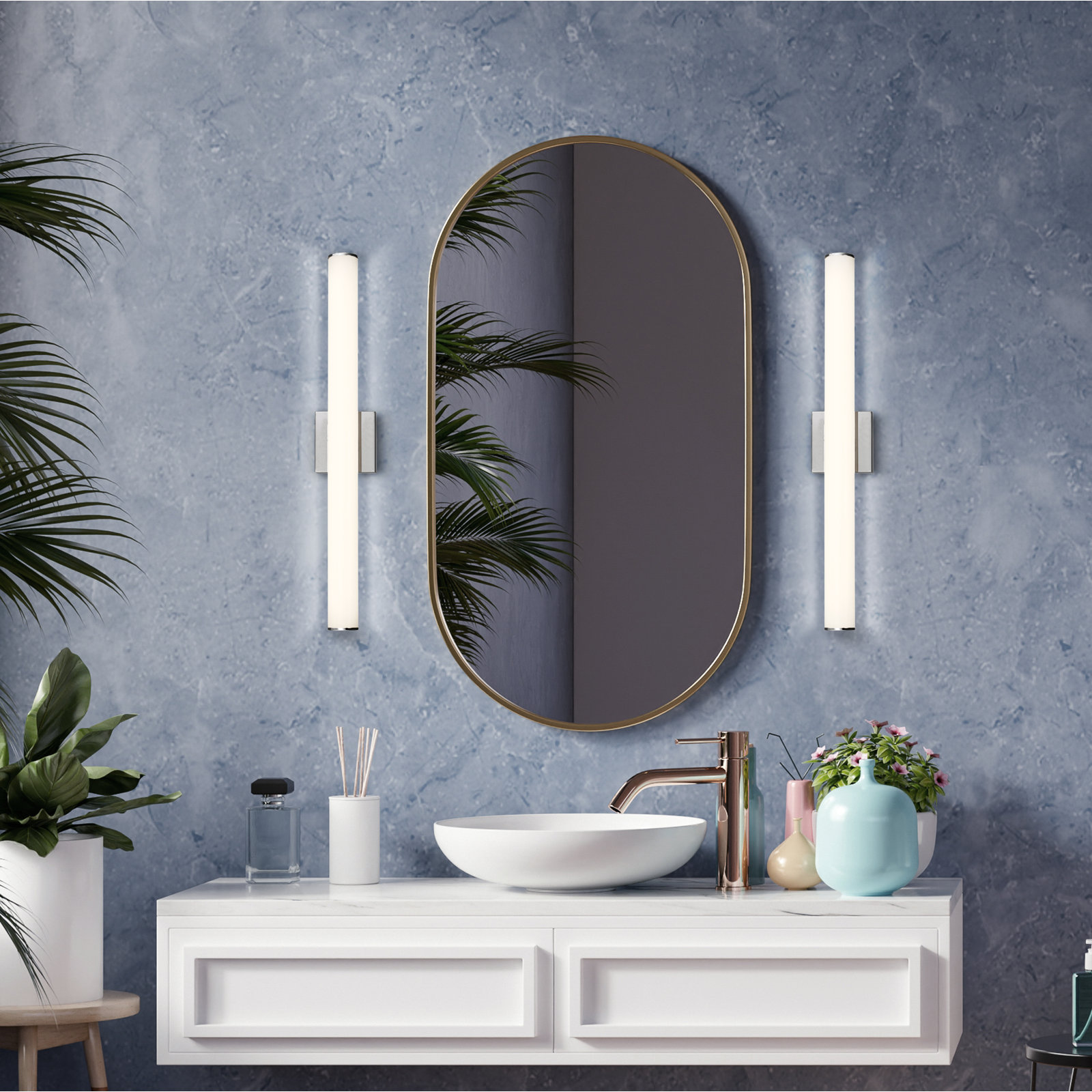 Stepridge Single Light Vanity Light, Chrome, 2.5'' H x 30'' W x 2.5'' D