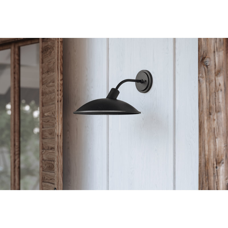 Bourke 1 - Light Outdoor Armed Sconce, Textured Black, 10.75" H x 15.5" W x 19.5" D