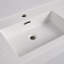 Comptoir de meuble-lavabo en résine 48 po seulement, lavabo intégré blanc brillant, comptoir de salle de bain à surface solide pour remplacement de meuble-lavabo