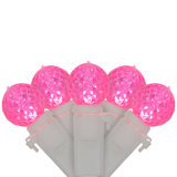 LED G12 Berry Christmas Lights - 16' White Wire - 50 Ct