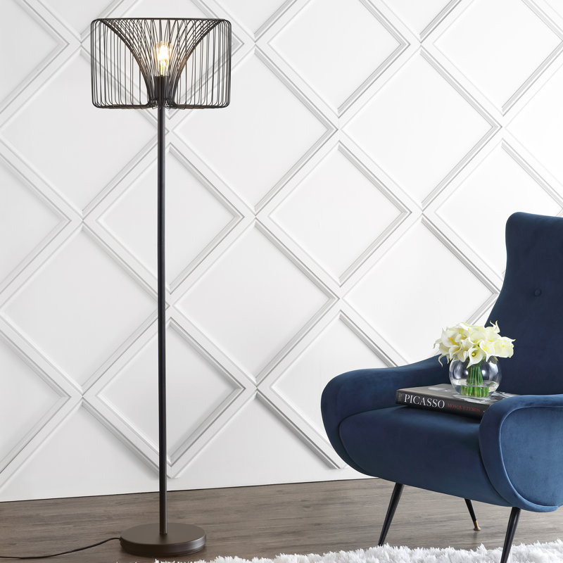 Carnesville 61'' Black Traditional Floor Lamp