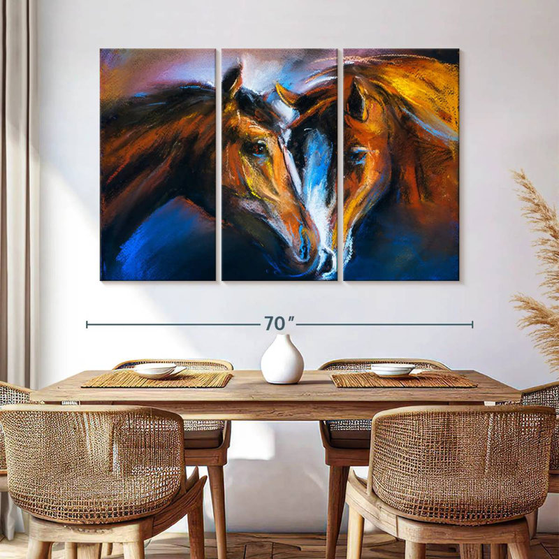 Brampt Loving Horses, 42" H x 65" W