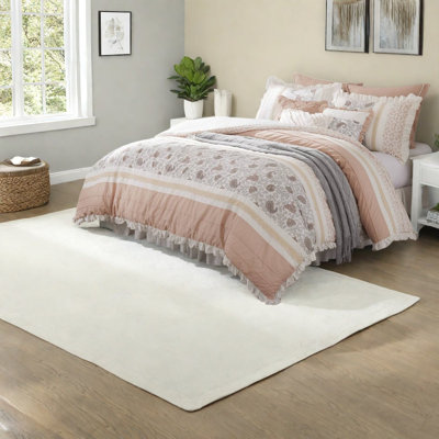 Pièces de literie pour grand lit, coton percale ferme chambre à coucher confort