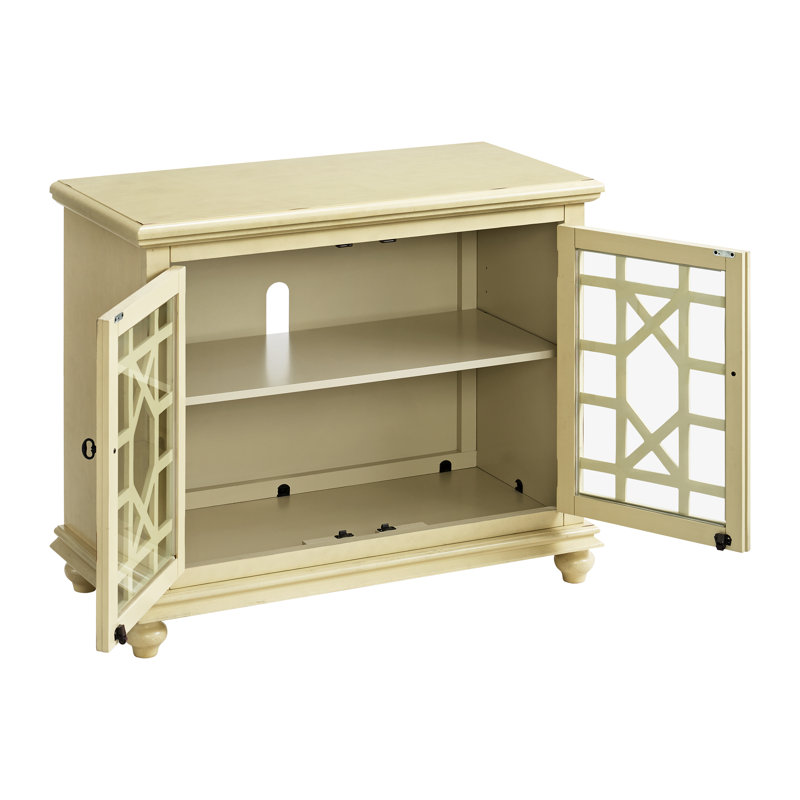 Ahmara 2 - Door Accent Cabinet, Antique Cream White