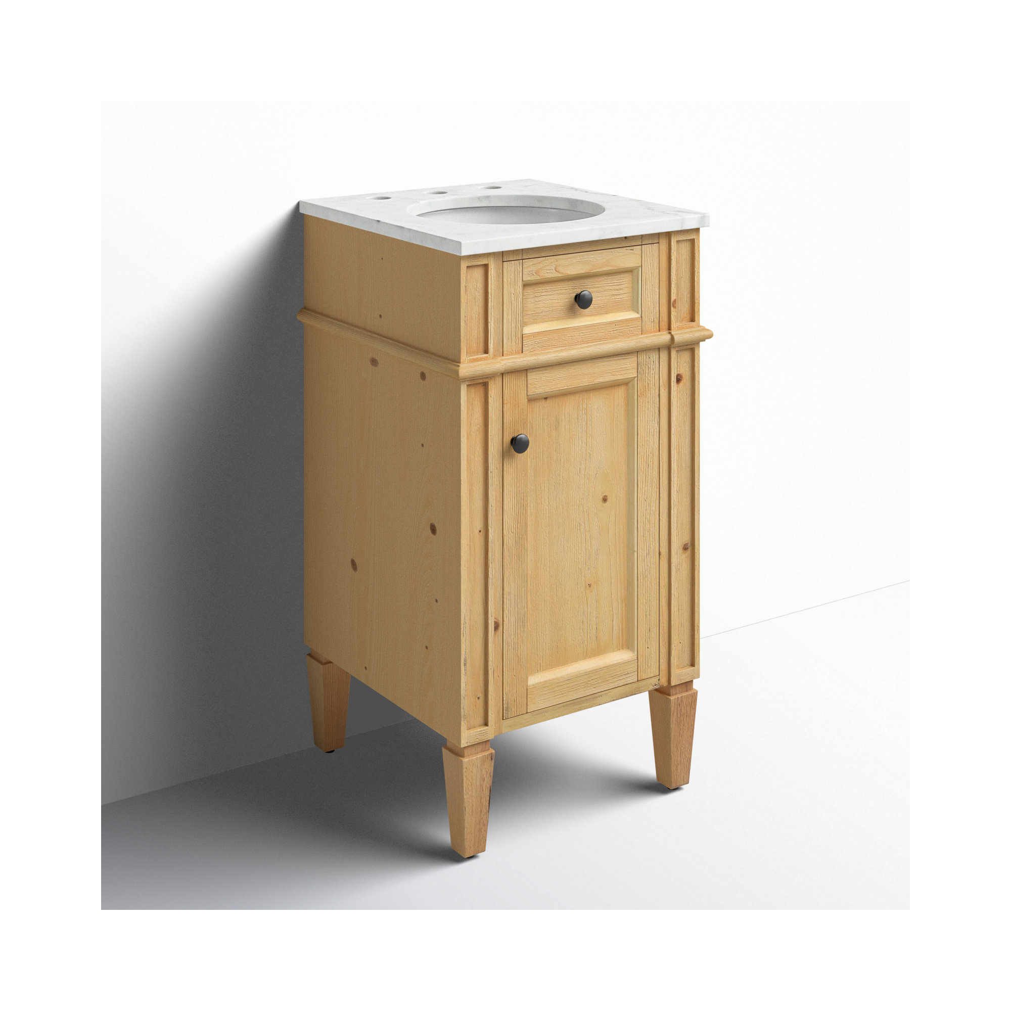 Rivers 18'' Single Bathroom Vanity, Natural Wood