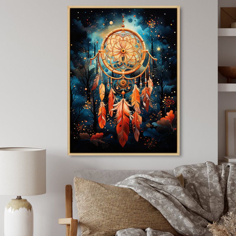 «Dream Catcher», impression d'art mural - Dream Catcher, H 40 po x l 30 po x P 1,5 po, Cadre naturel flottant