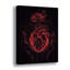 Reproduction sur toile Edgy Neon Red Anatomical Heart & Rose - Urban Studio-1269268651