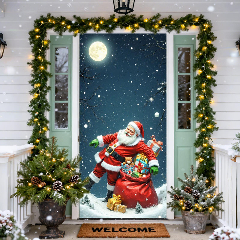 Couvre-porte de Noël 35 X 72 pouces, B