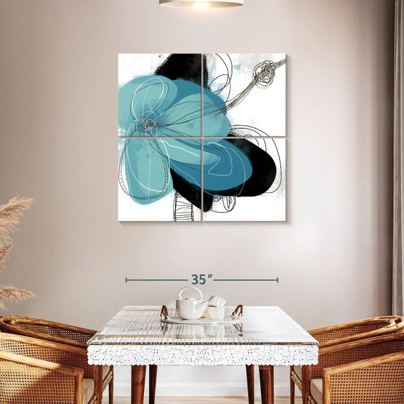 Azul Poetry I, H 38 po x l 38 po
